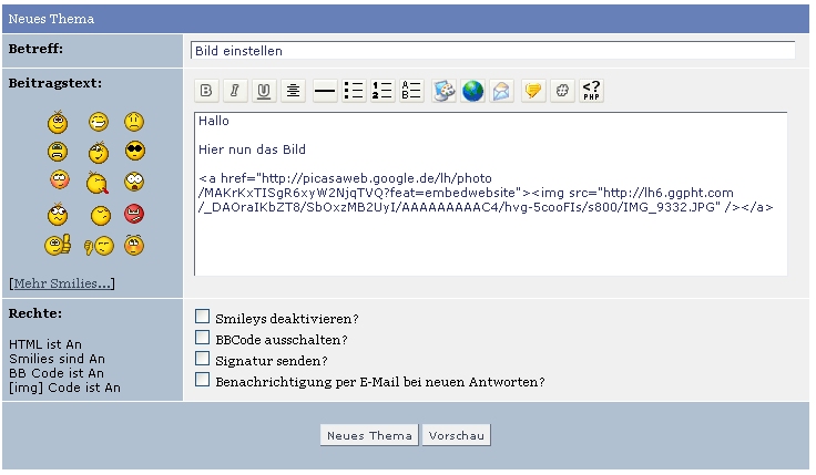 Bild ins Forum kopieren